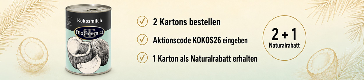 2 + 1 Kokosmilch-Aktion